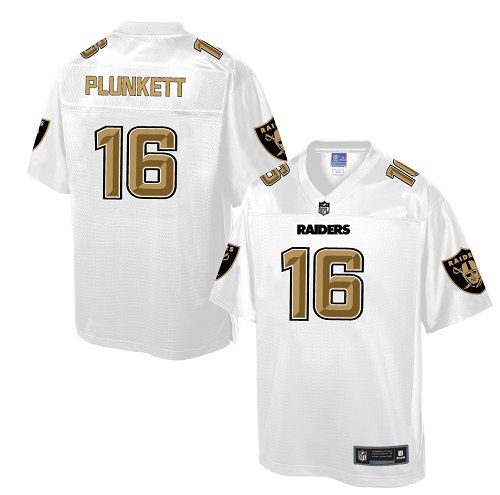 Men's Game Jim Plunkett Nike Jersey White - #16 Pro Line Fashion NFL Oakland Raiders